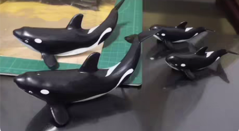 海洋世界品牌  虎鲸成体和幼体 全新无包，...