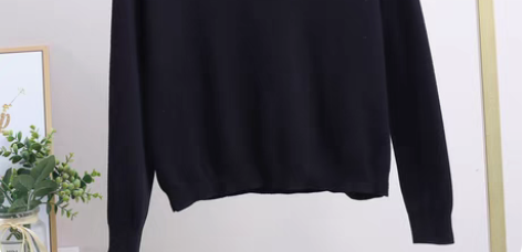 拉夏贝尔正品女装学院风小众拼色条纹V领修身...