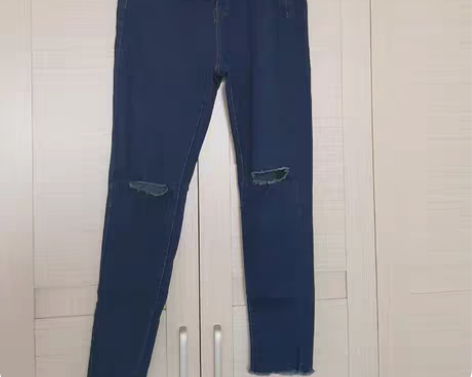 拉夏贝尔ulifestyle 破洞小脚修身...