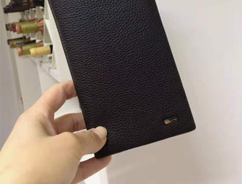 包邮真皮钱包头层牛皮对折款咖色男款全新 清...