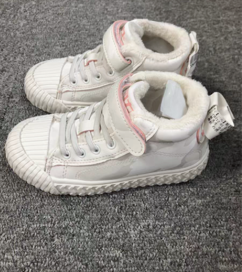 专柜正品 回力童鞋儿童加绒小白鞋冬季新款学...