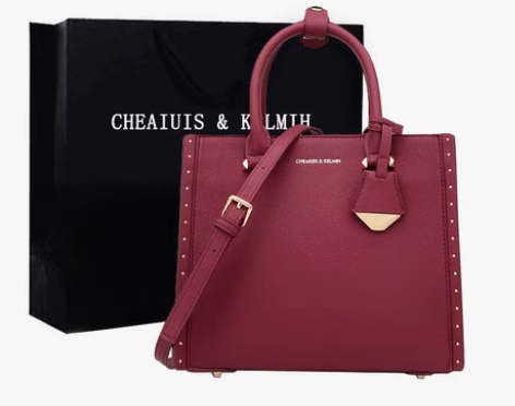 转卖小ck红色结婚包包新娘包新款真皮单肩斜...