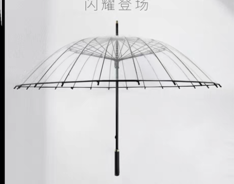 转卖透明雨伞可折叠16骨大号加厚男女长柄i...