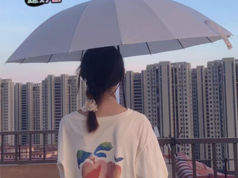 包邮【捡漏】日系小清新16骨自动长柄晴雨伞...