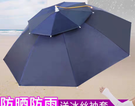 转卖钓鱼伞帽头戴伞帽折叠户外伞垂钓雨伞帽子...