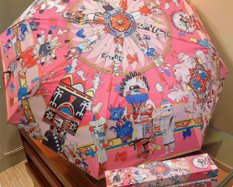 包邮Hermes礼品伞 爱马仕高级防晒雨伞...