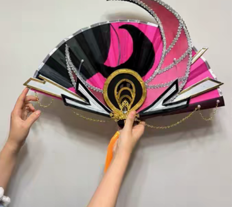包邮【接单定做】不知火舞绯月行cos道具扇...