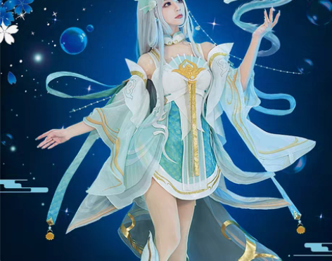 包邮初兽猫家游龙清影cos 衣服和假发都是...