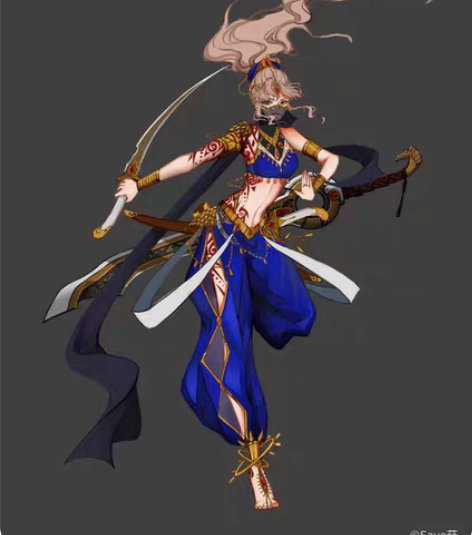 包邮遥远预售 花木兰兰陵王大漠参赛皮肤co...