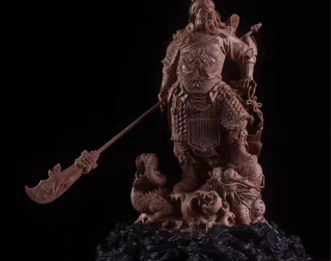 老山檀香黑肉老料「武圣_关云长」 整体规格...