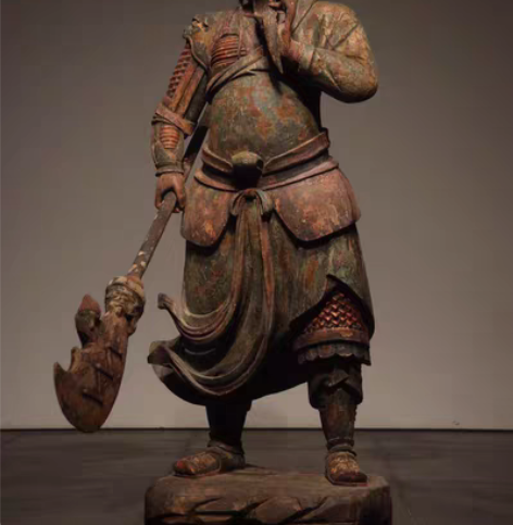 包邮【武圣 · 关公】 材质，漆金 楠木，...