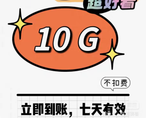 包邮山东移动流量包5G或10G 7天有...