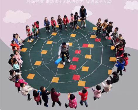 包邮4米幼儿园儿童亲子户外体智能蜘蛛网感统...
