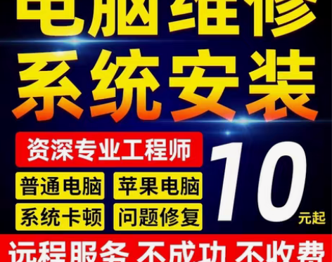 在线远程重装系统安装电脑维修网络问题蓝屏死...