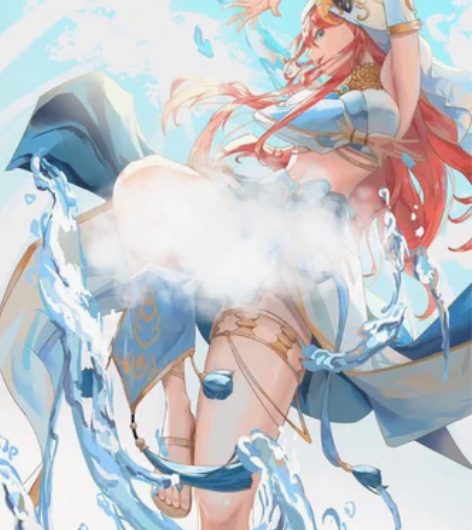 包邮原神妮露cos服蓝色服装女西域舞娘套装...