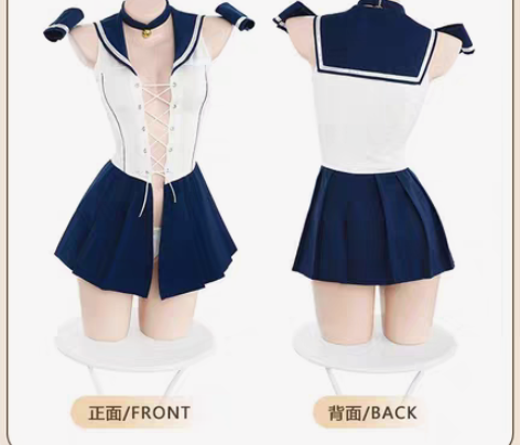 包邮霏慕可爱校园JK制服诱惑激情套装午夜魅...