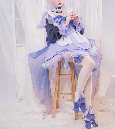 【预售可租】原神珊瑚宫心海女仆同人cos服...