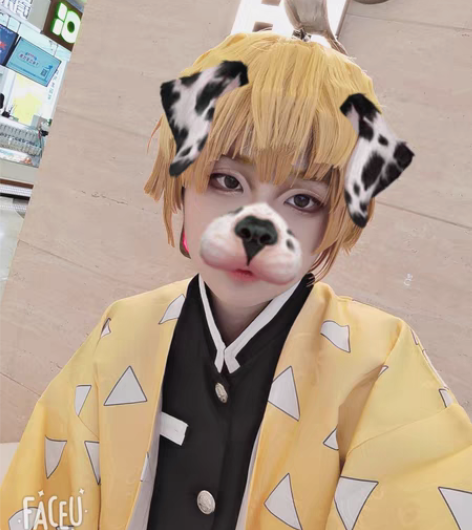 鬼灭之刃我妻善逸cos大全套。假发已造型，...