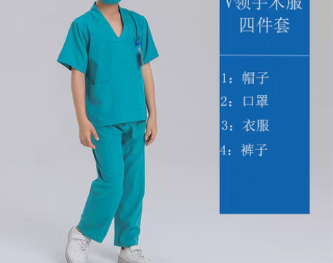 转卖儿童小医生角色扮演护士服白大褂长袖手术...
