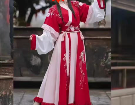 汉服一套全新微瑕（里衣轻微染色）三件套，拍...