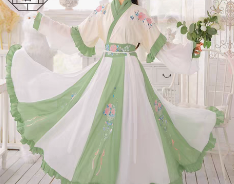 转卖汉服女正品原创晋制三件套显瘦破裙夏抖音...