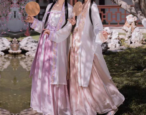 转卖言然紫藤原创正品宋制汉服女褙子三件套中...