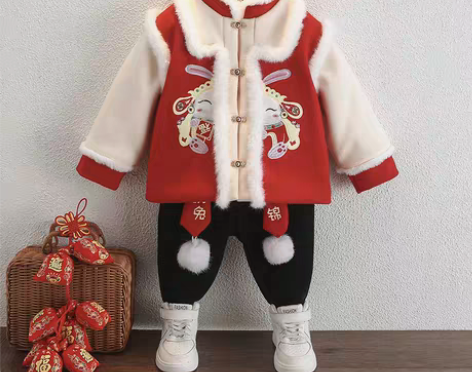 转卖【年货价】汉服男童拜年服儿童装周岁礼服...