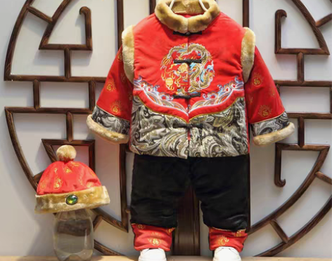 转卖儿童汉服唐装男童宝宝周岁礼服婴儿棉衣过...