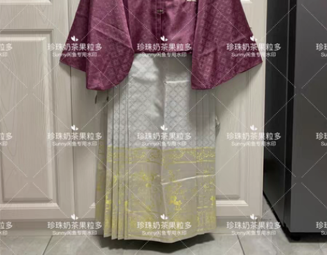 包邮徐娇织羽集【司猫】竖领对襟袄 织金马面...