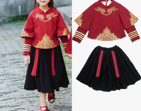 转卖儿童汉服男童中国风新年女童唐装古风合唱...