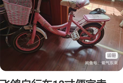 飞鸽自行车12寸便宜卖，没骑过几天，七成新...