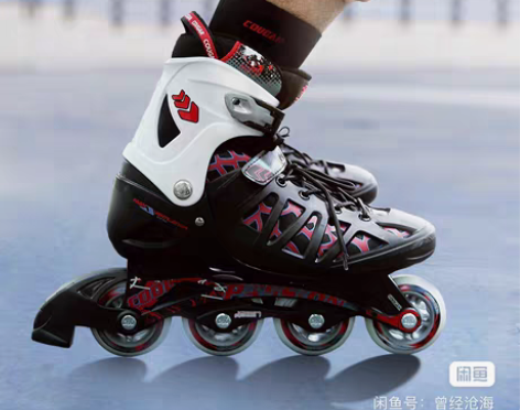 美洲狮轮滑鞋成年溜冰鞋男女大学生滑轮鞋可调...