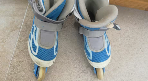 正版M-CRO旱冰鞋，八成新，没穿几次，小...