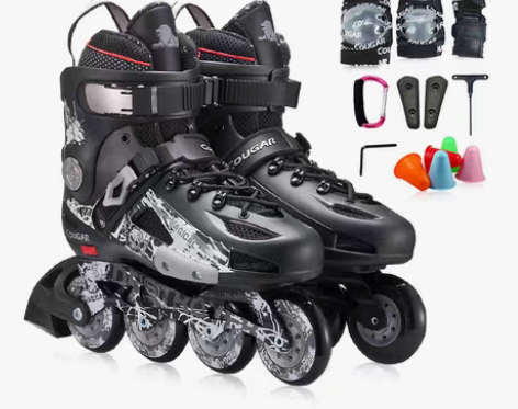 转卖美洲狮溜冰鞋成人轮滑鞋直排轮男女单排旱...