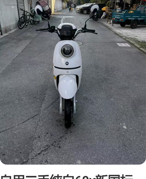 自用二手纯白60v新国标车，九成新。因调动...