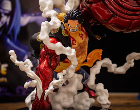 包邮全新特价海贼王蒙奇D路飞四档手办超大雕...