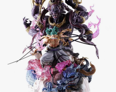 包邮海贼王国版手办 九刀流鬼气阿修罗索隆场...