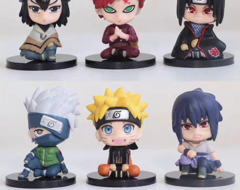 包邮清仓6个=35包邮 坐姿火影忍者鸣人卡...