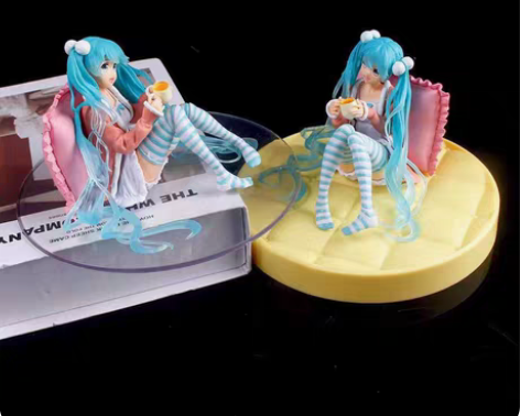 包邮初音未来手办二次元美少女摆件樱花初音靠...