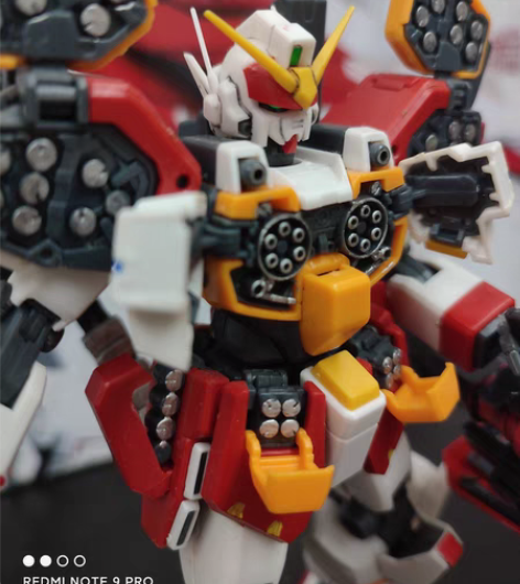 重炮高达，已拼装涂装成品实物照，各关节可动...