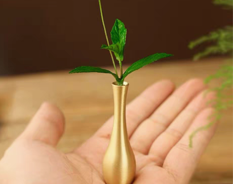 包邮纯铜花瓶  摆在桌上的工艺品  拿在手...