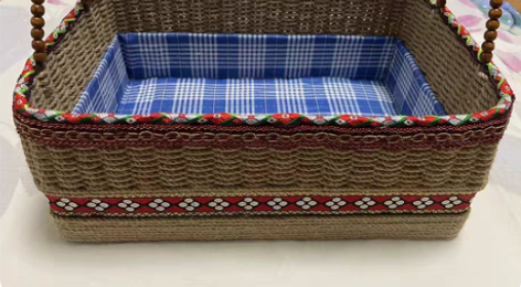 DIY纯手工麻绳编织工艺品，收纳筐，全部是...