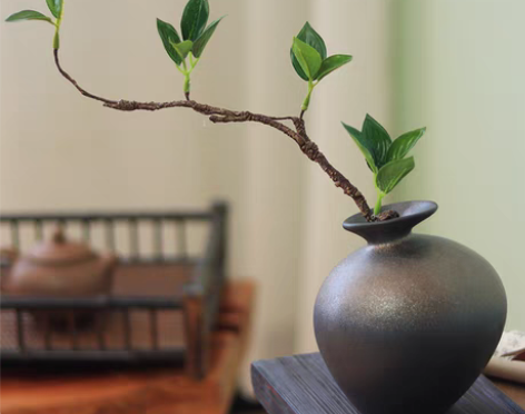 转卖新中式禅意陶瓷小花瓶现代简约台面干花插...