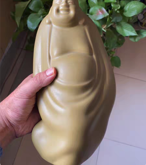 老茶叶末釉 老美陶茶叶末釉摆件 老博山陶瓷...