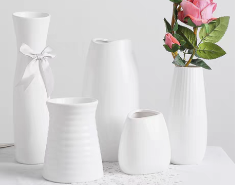 转卖新中式陶瓷花瓶白色水培客厅家居简约北欧...