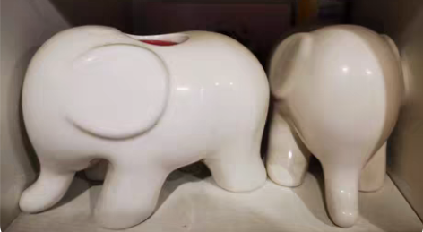 摆件 陶瓷大象 蜡烛灯座 装饰品 2个 一...