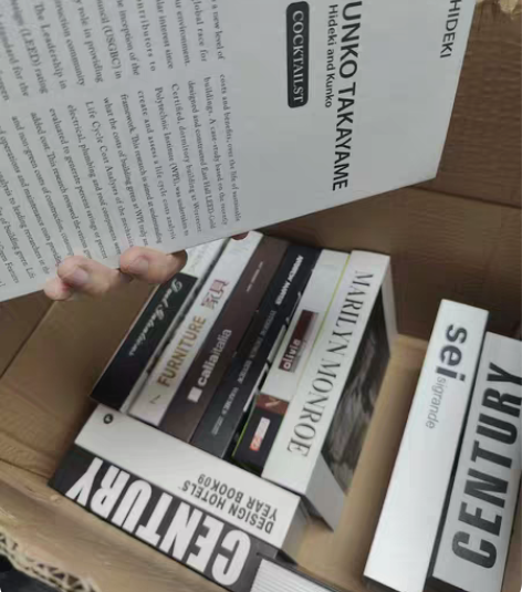 现代简约假书摆件北欧仿真书客厅家居店铺样板...