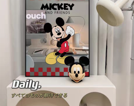 转卖格子米奇镜子装饰画北欧潮流艺术客厅挂画...