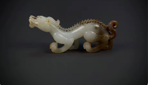花瓶一对，年代不详，手绘画工，画风流畅，非...