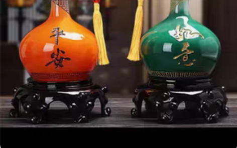 如意花瓶摆件大号 礼公馆 客厅酒柜摆件平安...